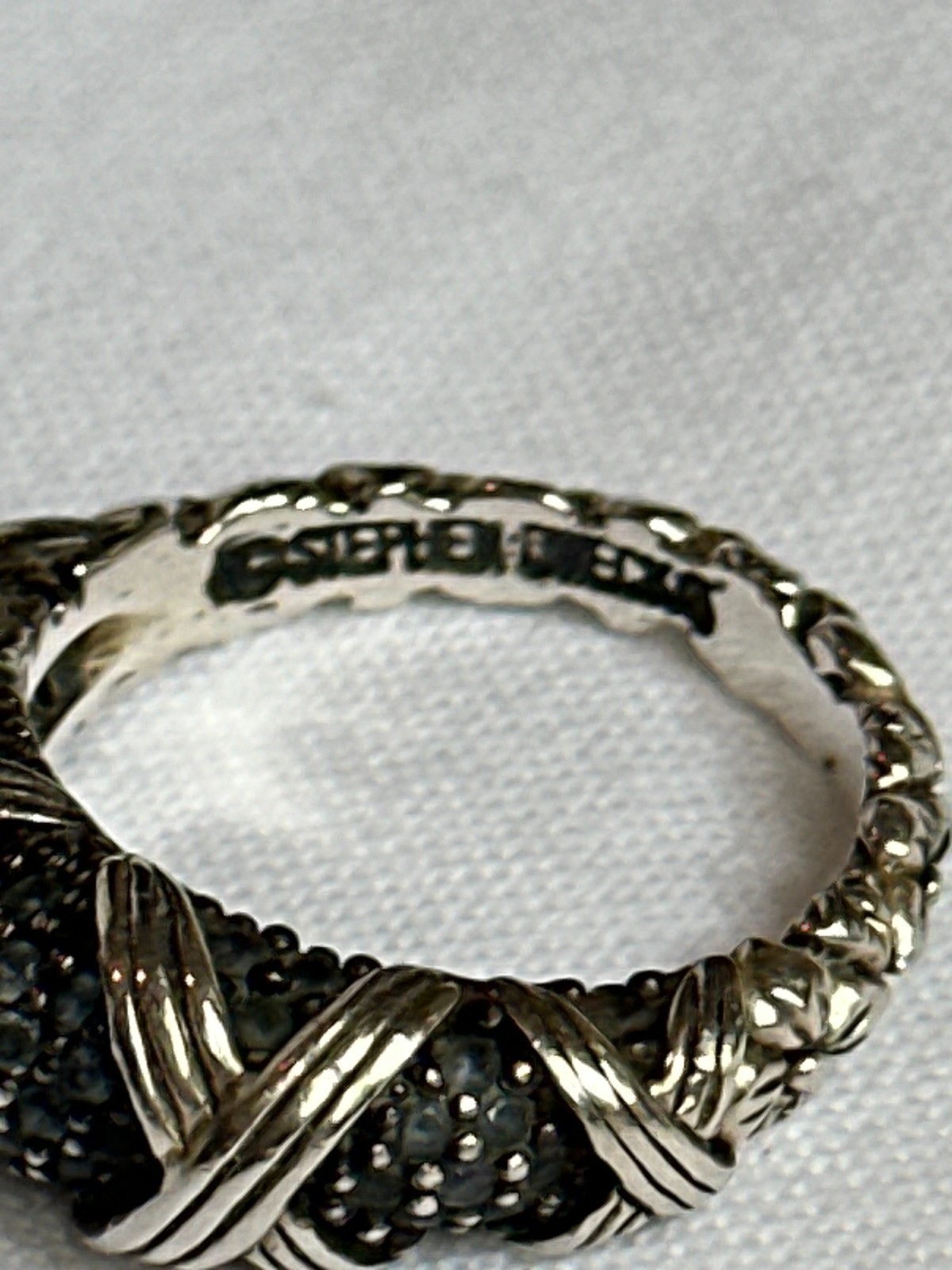 Stephen Dweck Garden of Stephen Sterling 925 with Black Pave Spinel Gemstones