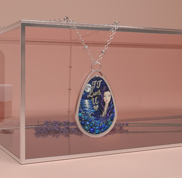 JJ Luvs U™ Ocean of Love Original Wearable Art Pendant By JJ Mammoth