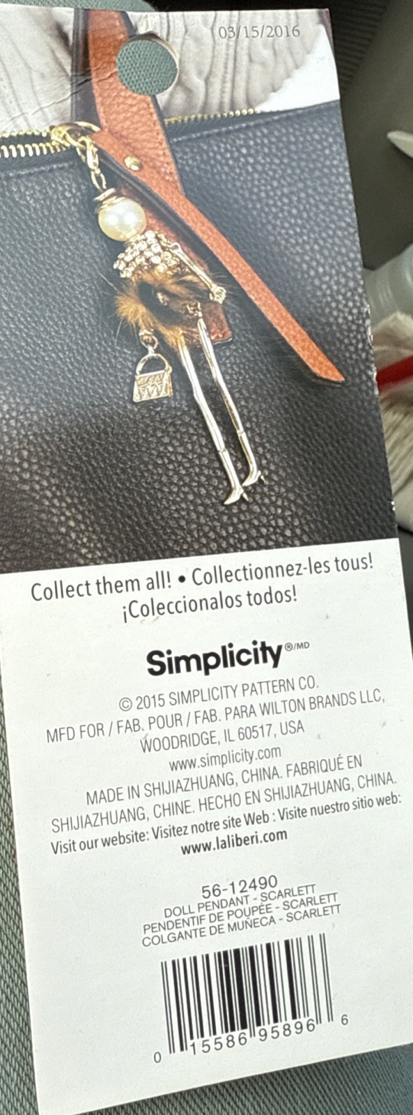 Laliberi Simplicity Doll Clip On Pendent 2015