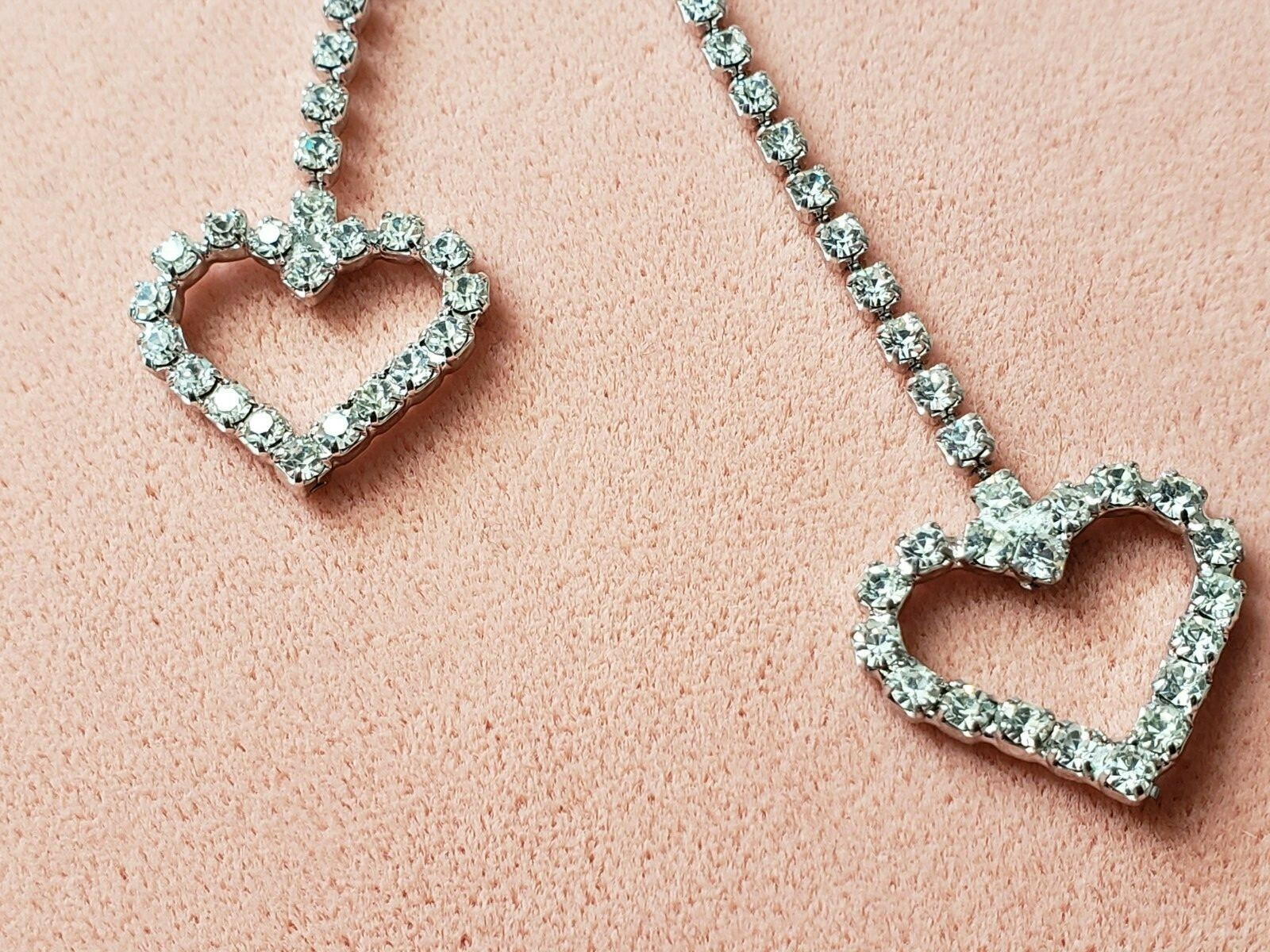 GENUINE * RHINESTONE * NECKLACE 16″+3.25″ LONG, Made in KOREA #4
