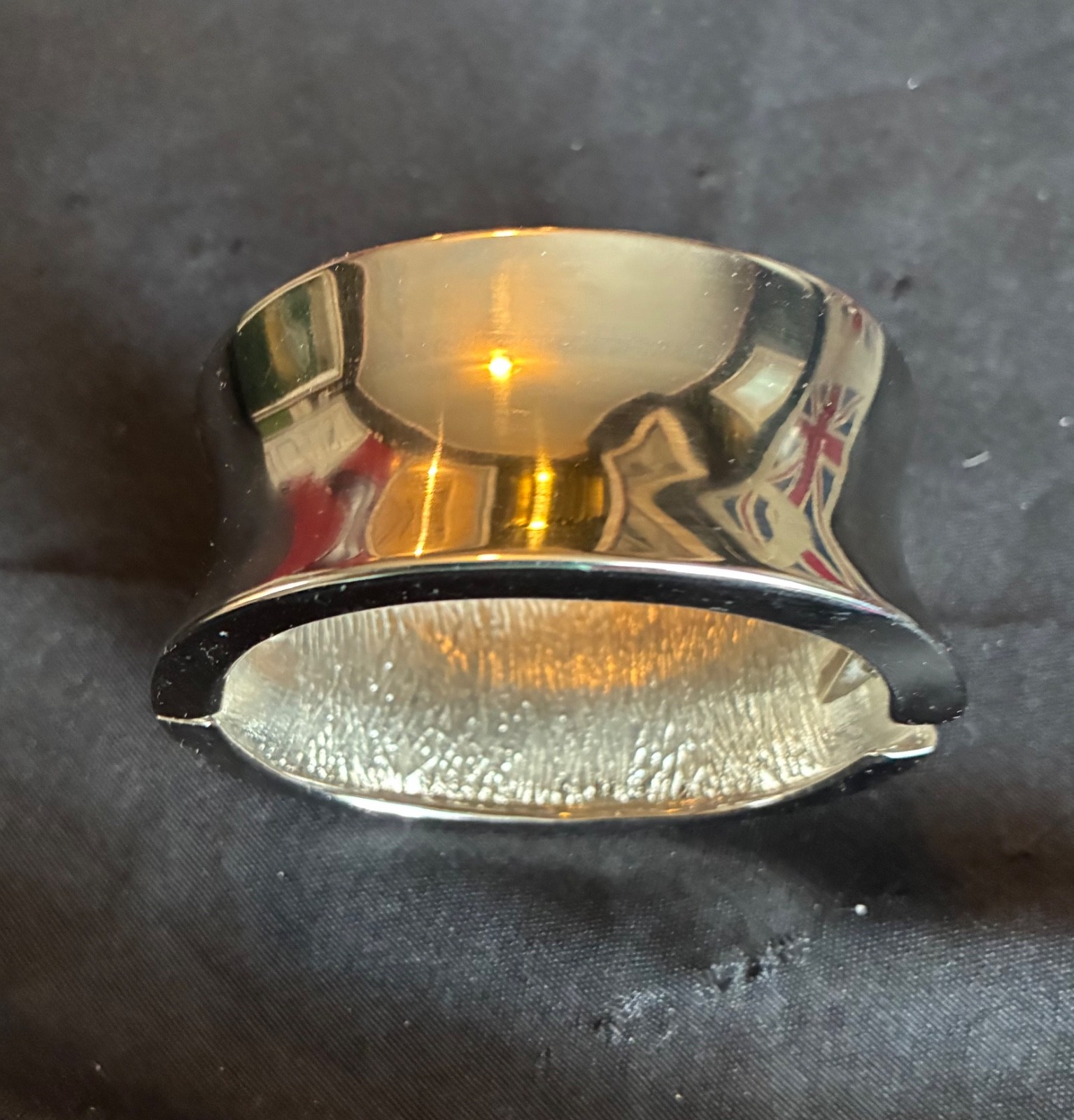 SteamPunk/ Modernist Chrome-Plated Steel Hinged Cuff Bracelet