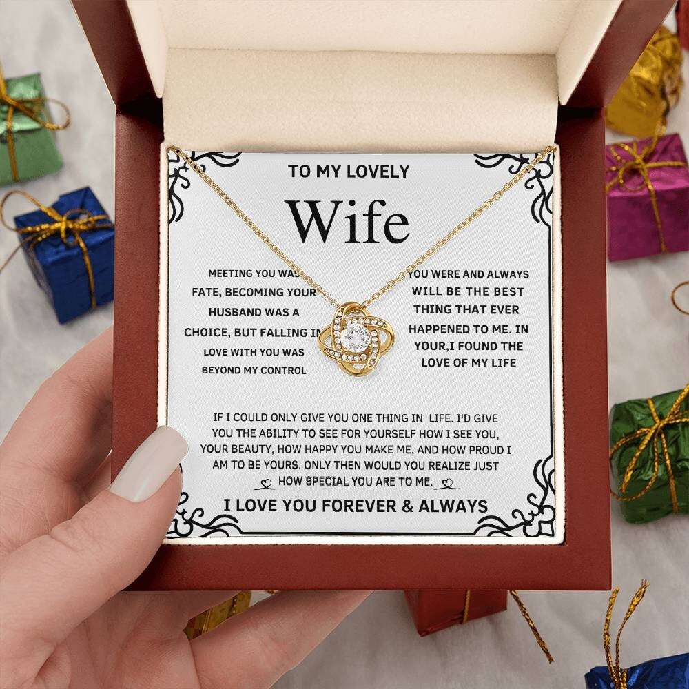 To My Wife Necklace, Christmas Gifts For Women, Anniversary unique Gift For Wife