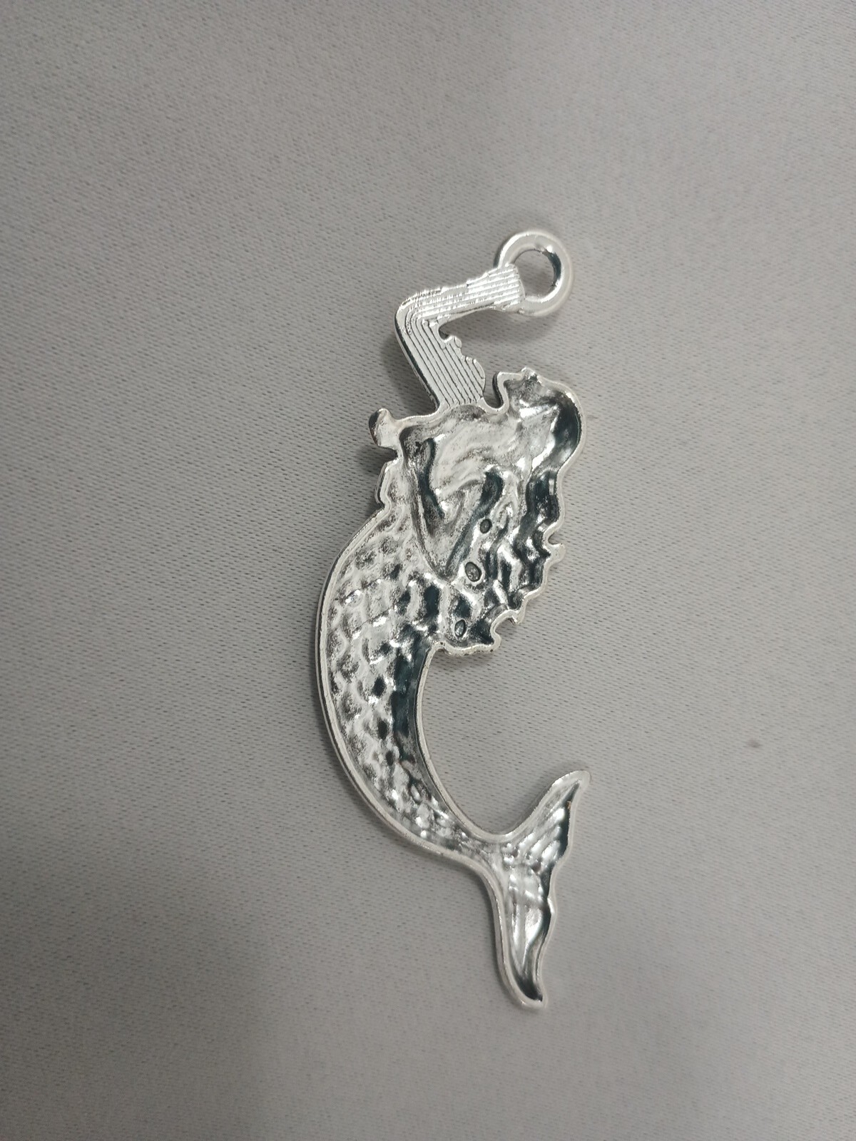 10 Mermaid Pendants 3″ NEW Ancient Silver Tone Metal Necklace Charms FAST Ship