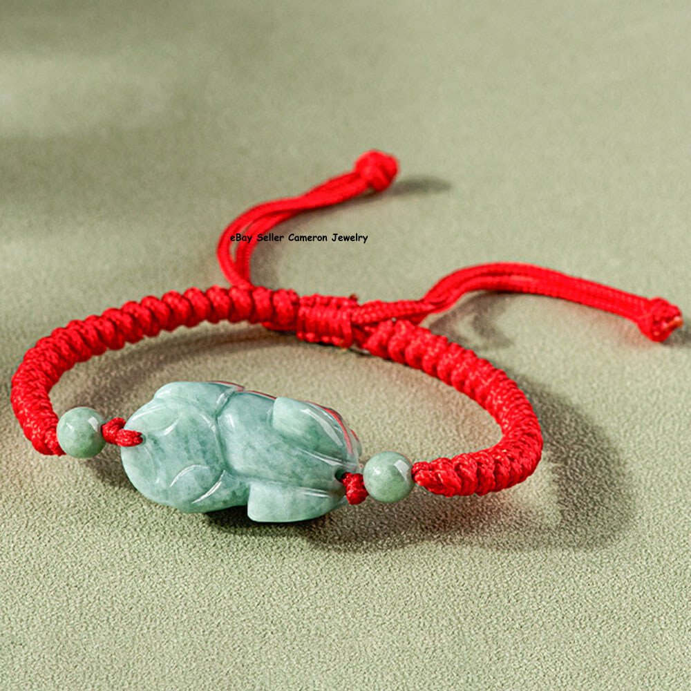 Real Grade A Natural Green Jade Jadeite Women Lucky Pixiu Beads Knitted Bracelet