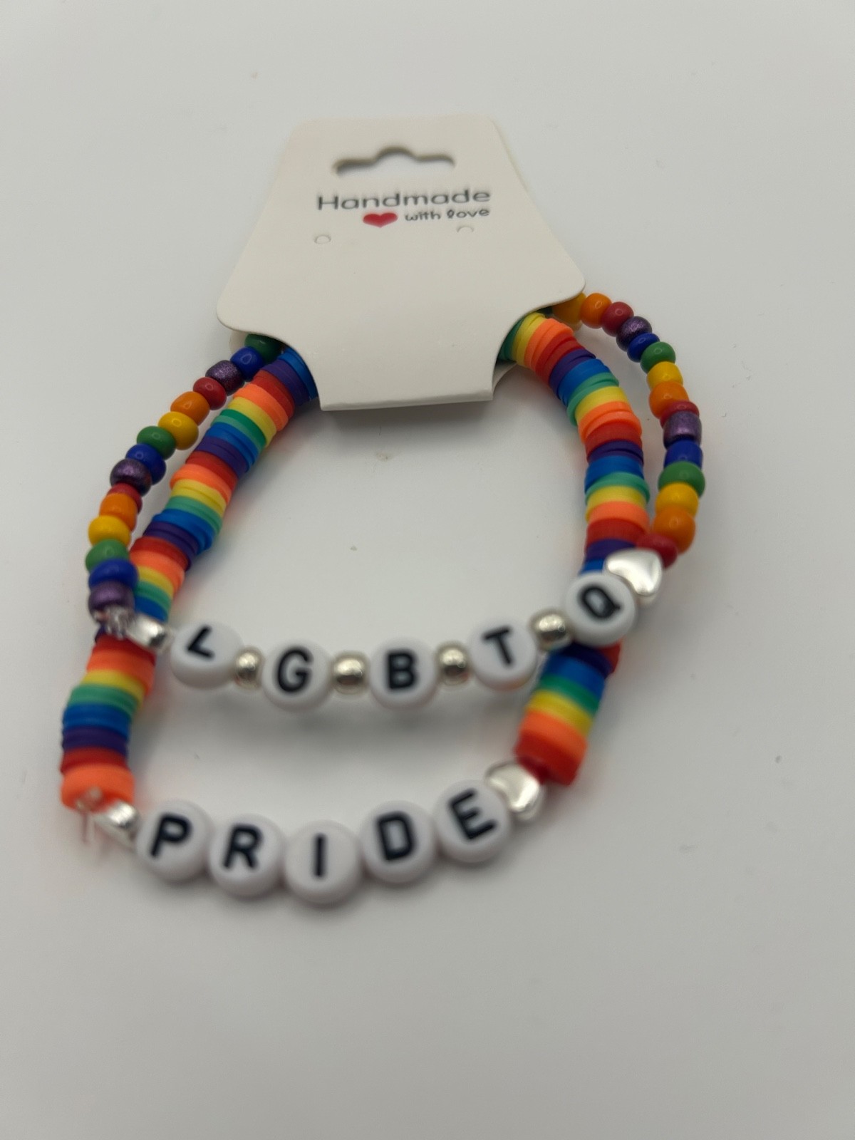 Rainbow Beaded LGBTQ Gay Pride Bracelet Set – 2 Piece