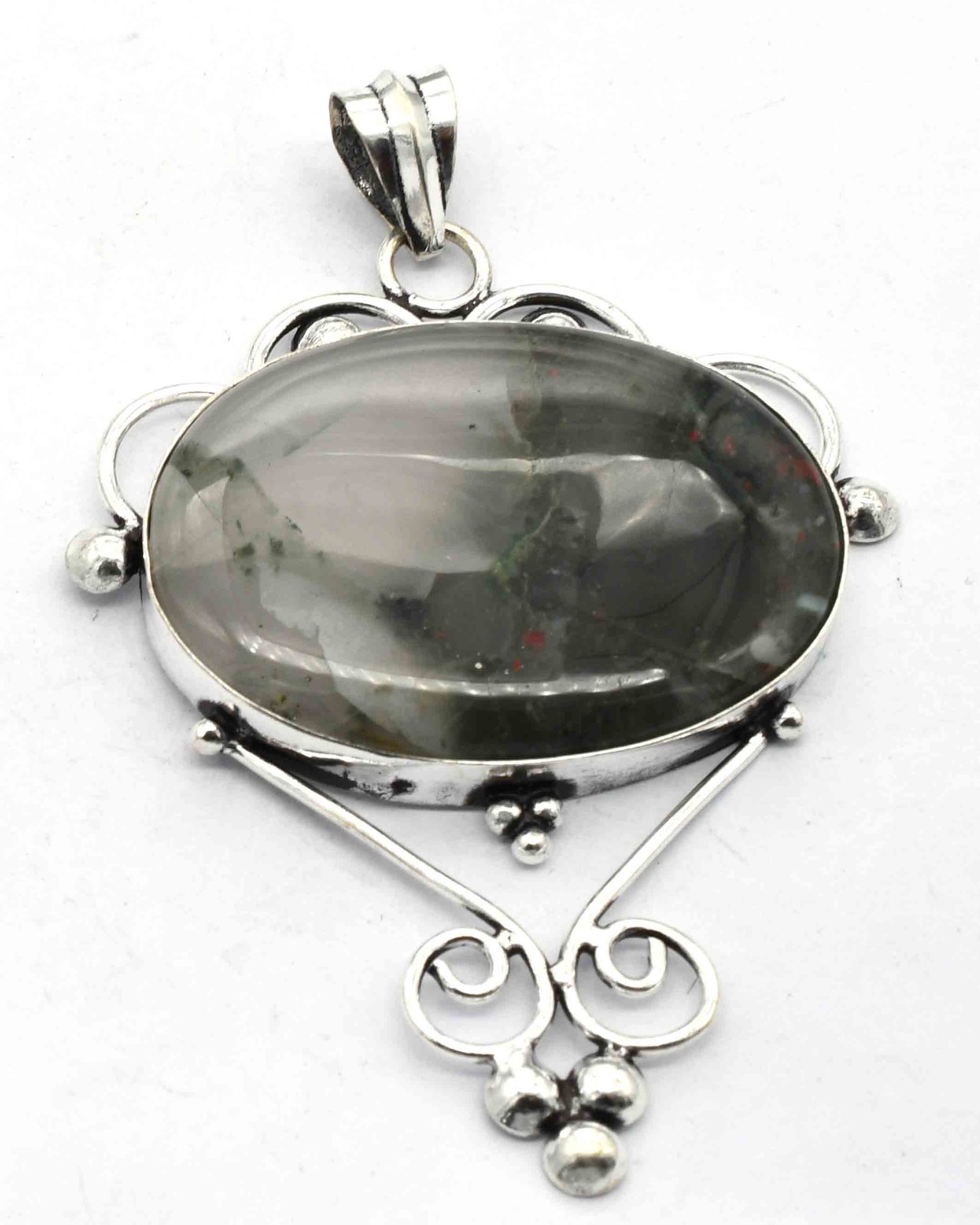 Bloodstone Gemstone Ethnic Handmade Pendant Jewelry 1.3″ P 209