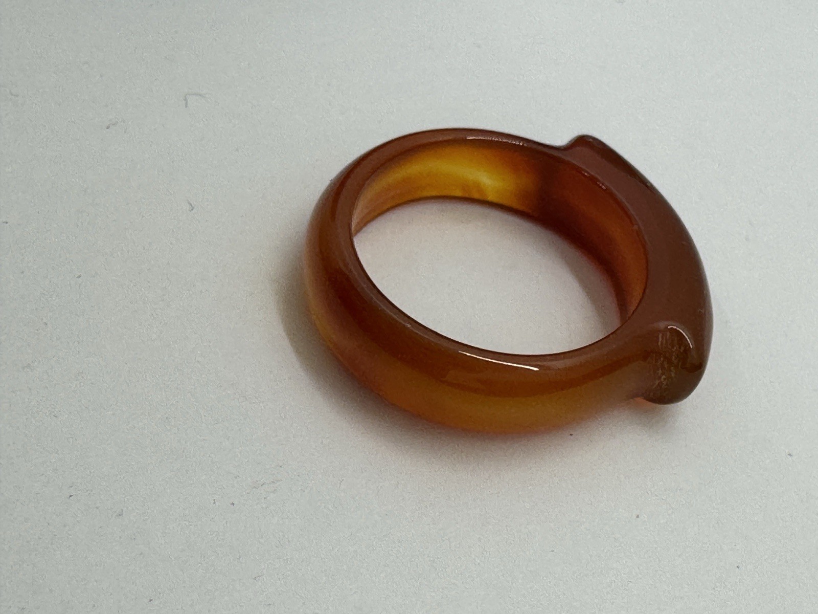 Carnelian Agate Band Ring Sizde 7