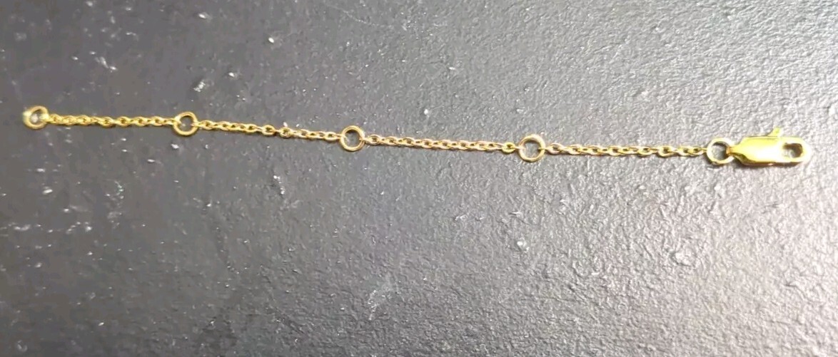 Muslim 18K Gold Necklace Chain Extender 4.5 In Nominal Jewelry