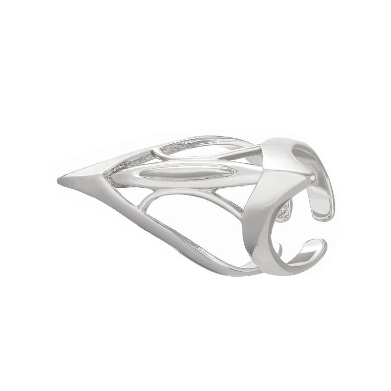 Stryker Ring (Adjustable) Gothic Rave Punk Silver Ring Set Y2K