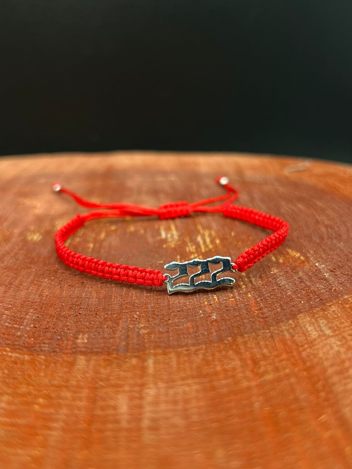 Stainless Steel 222 Angel number red Cord Bracelet