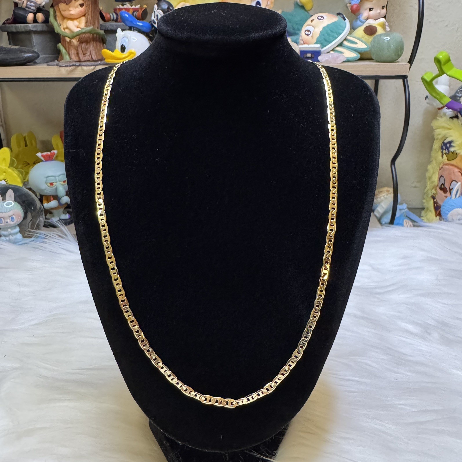 Necklace Mariner Link Chain 18k Gold Filled 19.5inch, 3.5mm, Lobster Clasp