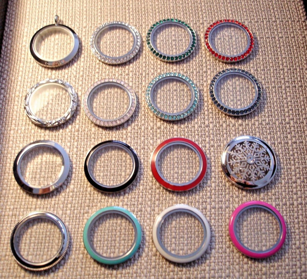 New Origami Owl Large Silver Twist Living Locket Faces and Bases FREE SHIPPING