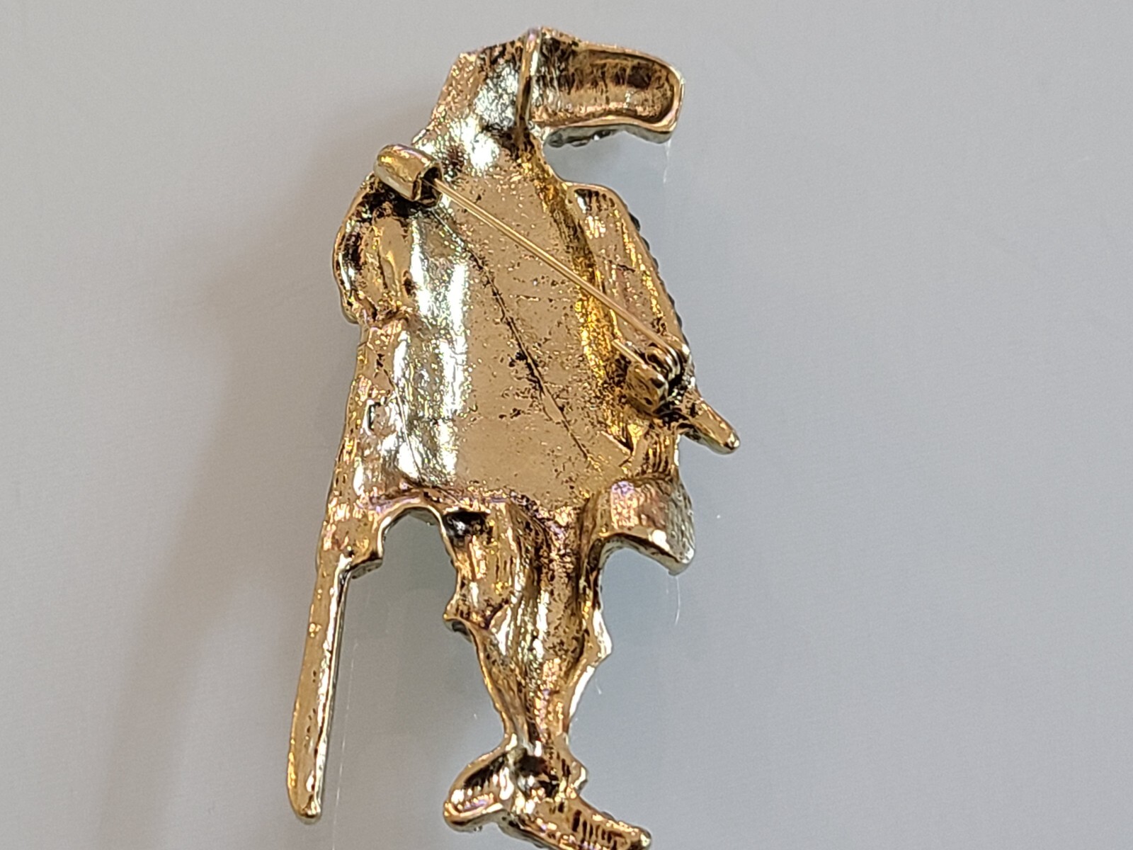 FAB DESIGNER UNSIGNED EQUINE CRYSTAL HORSE BROOCH PIN PLUS PENDANT