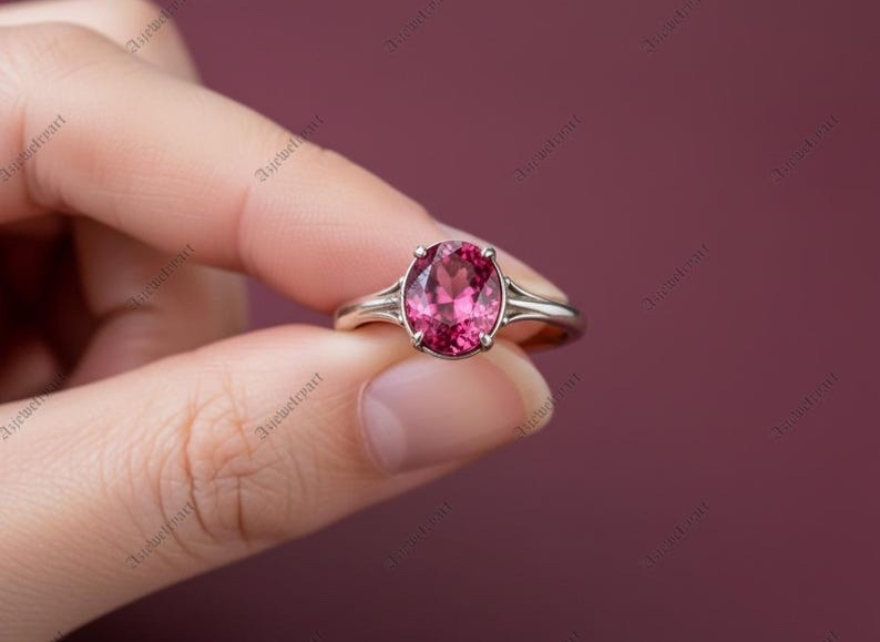 Pink Sapphire Ring 925 Sterling Silver Women’s Engagement Ring.