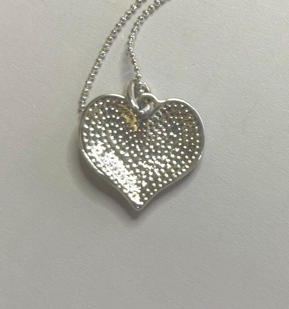 Adult Jewels Brand Patriotic USA 18-20″ Red White Blue Heart Necklace Silvertone