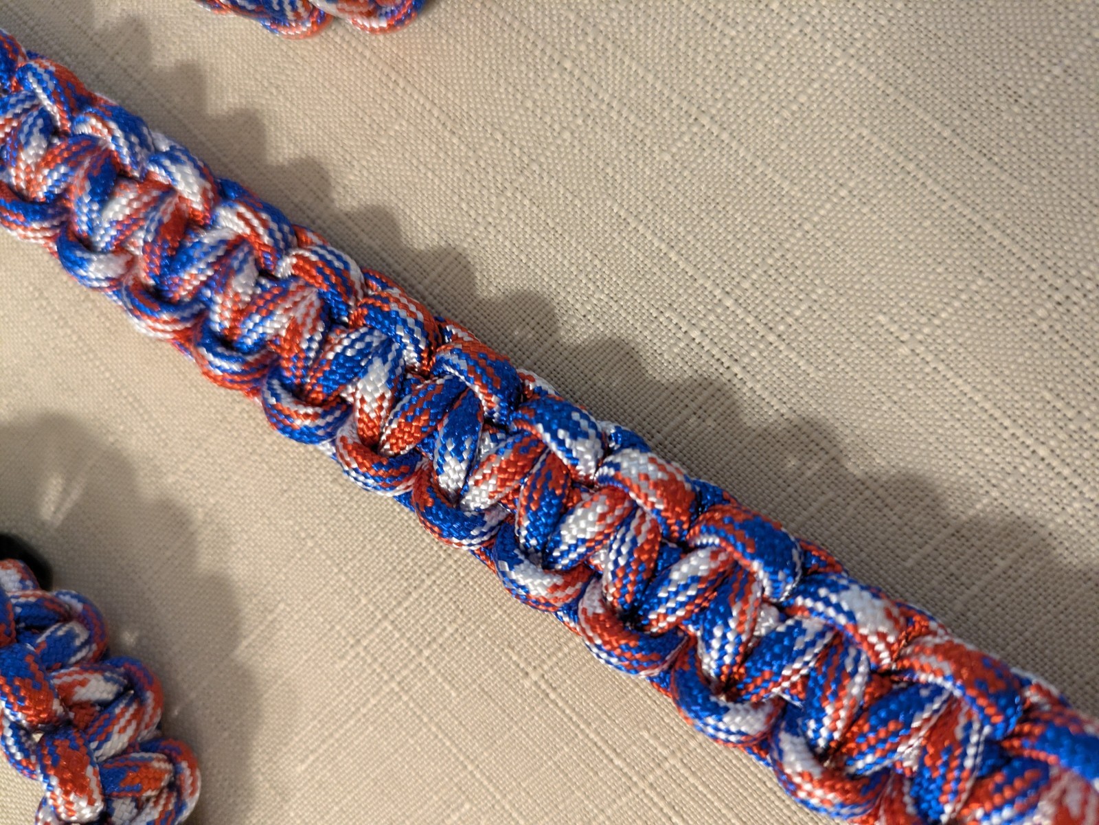 Paracord Plus+ Handmade Braided Red White Blue Nylon Paracord Bracelet Buckle