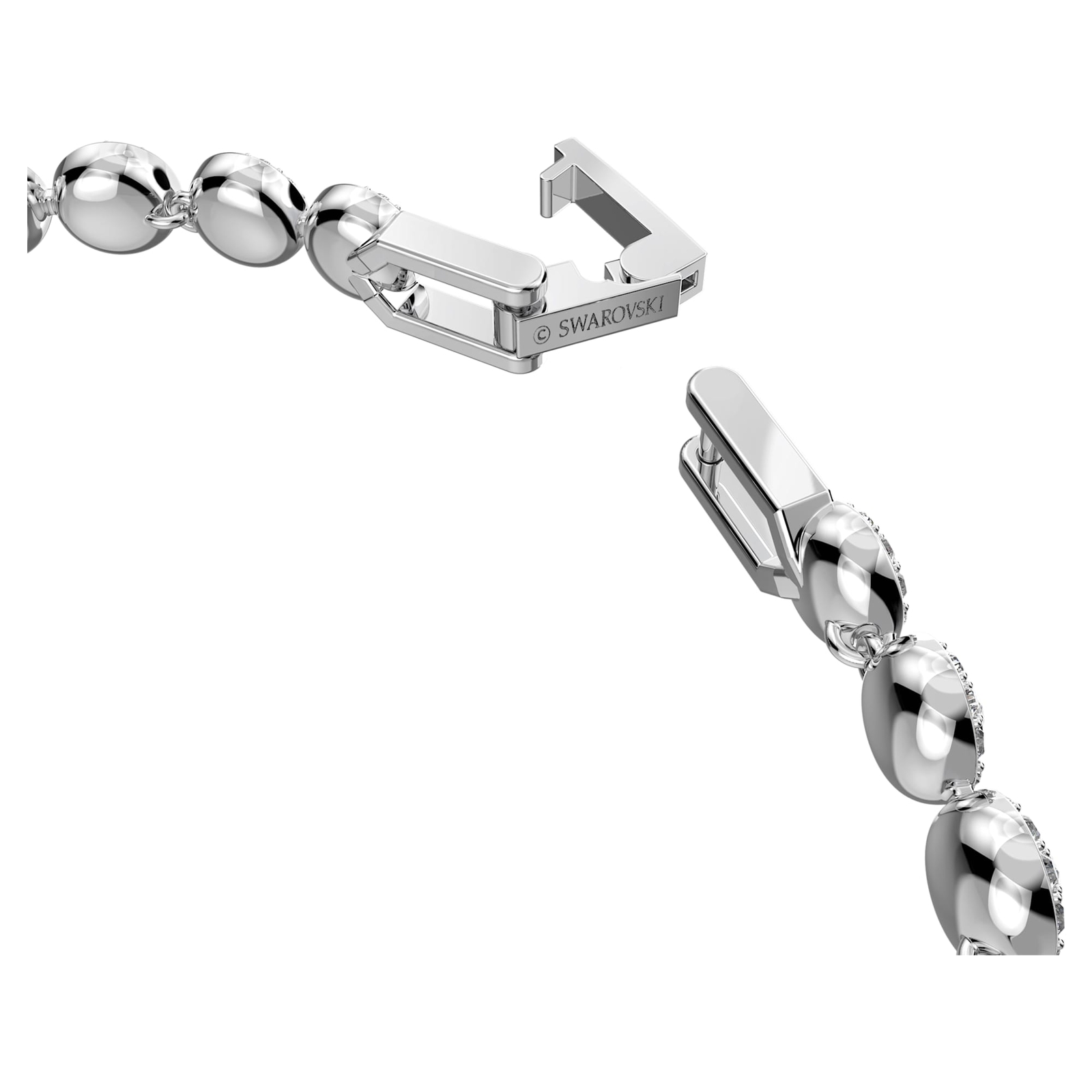 Swarovski Una Angelic Tennis Bracelet Round Cut, Small, White, Rhodium Plated