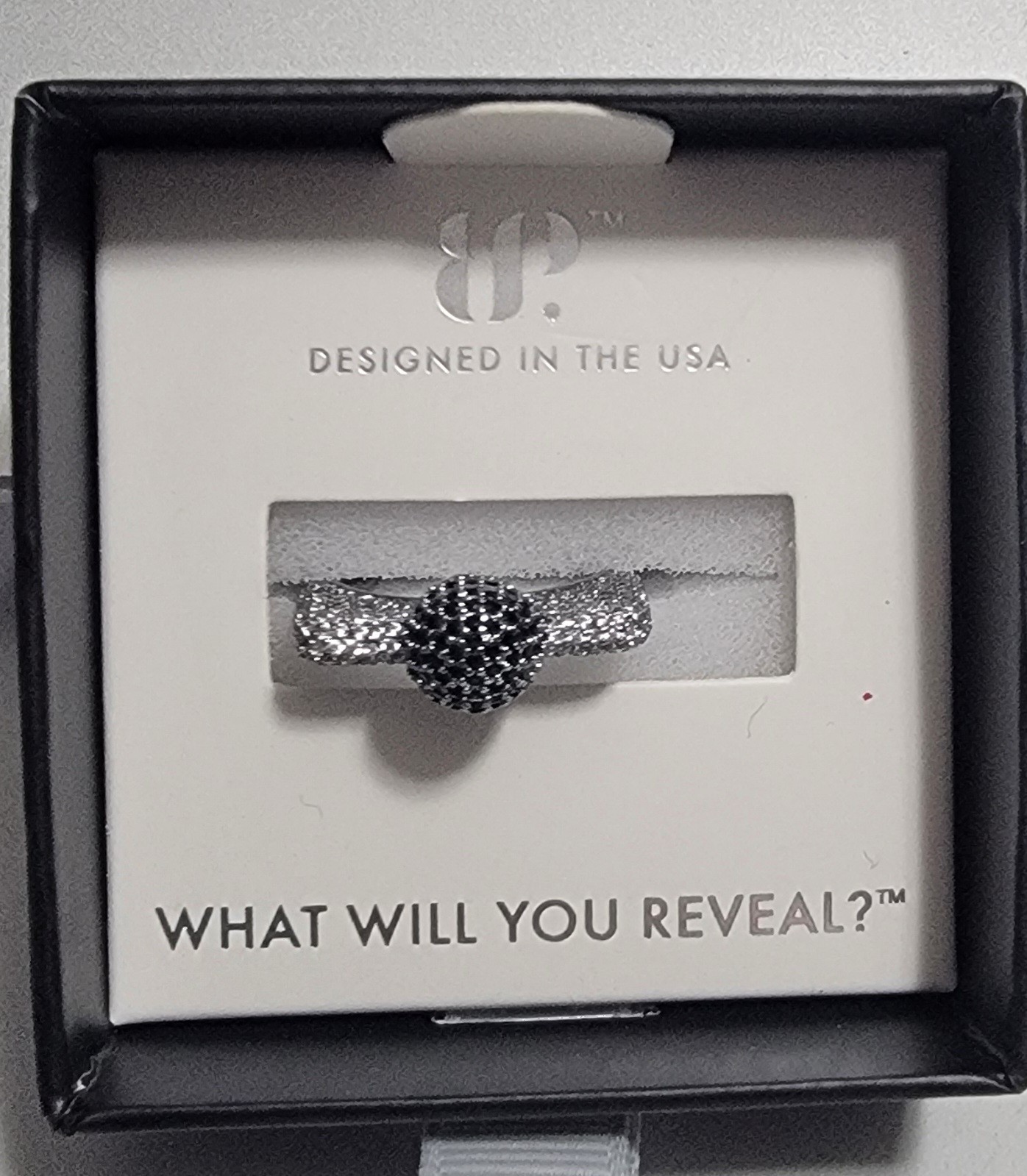 Obsidia Black Onyx , CZ Hematite Plated Ring Size 8..Ultra Rare BELLA’S Luxe