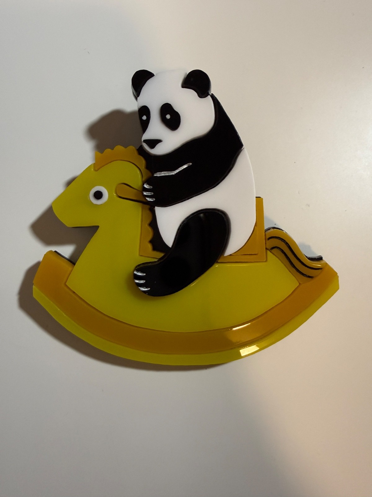 Rock the Panda Brooch – Rock the Panda – Cute Rocking Chair Bear Pin BROOCH ONLY