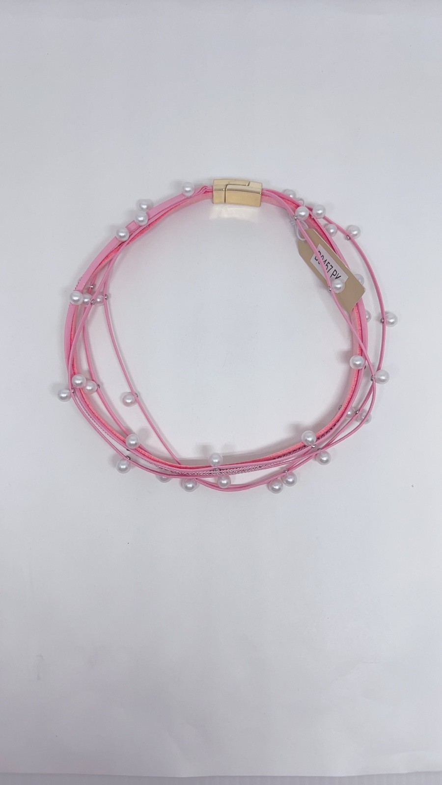 Pink Magnetic Layered Beaded Necklace