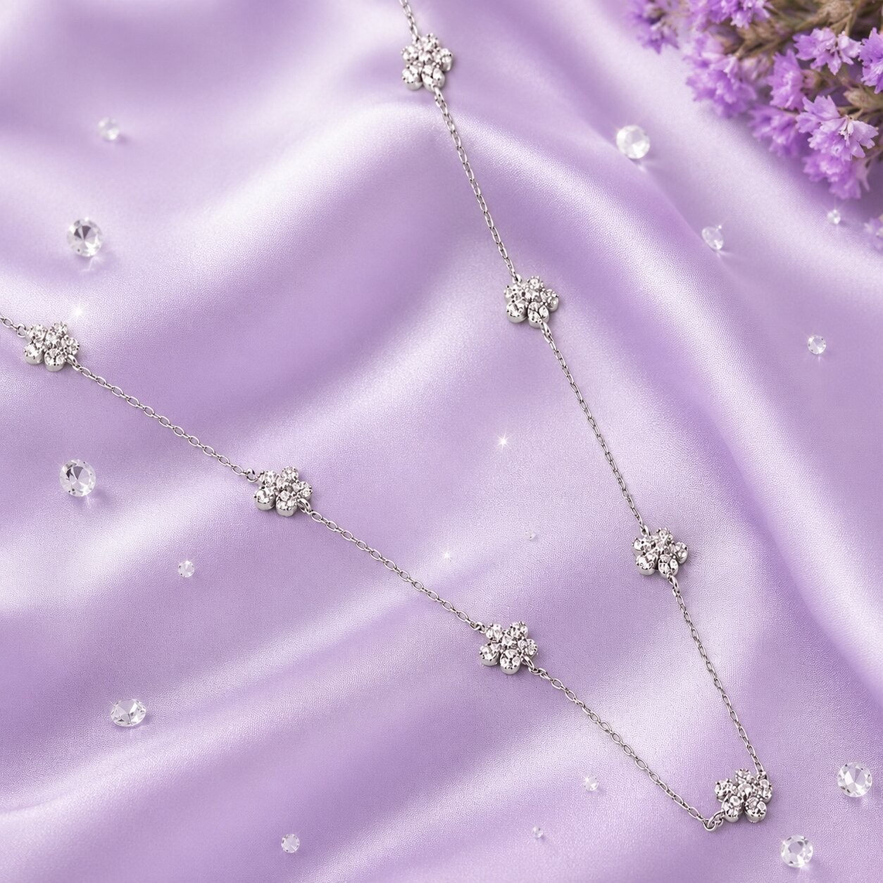 Gold Butterfly Y Drop Necklace Crystal CZ Pendant Chain Necklace Women Gift 3.9g
