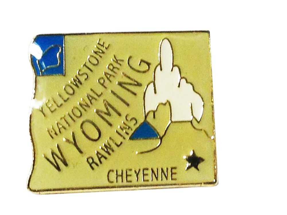 State of Wyoming Bike Motorcycle Hat Cap Lapel Pin HP4639