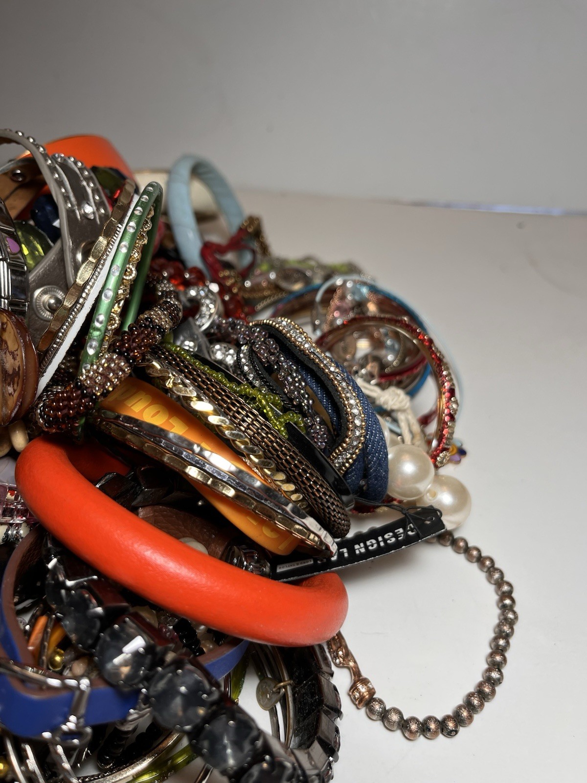 Bulk Lot Fashion Bracelets Mixed Materials Wearable Resell 4 Lbs #17