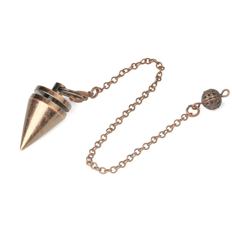 Copper Brass Metal Pendant Pendulum Divination Dowsing Reiki Healing Egyptian