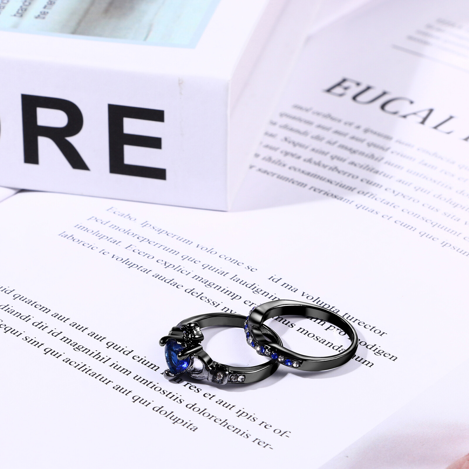 2pcs His&Hers Couple Rings Heart CZ Matching Promise Wedding Engagement Band Set
