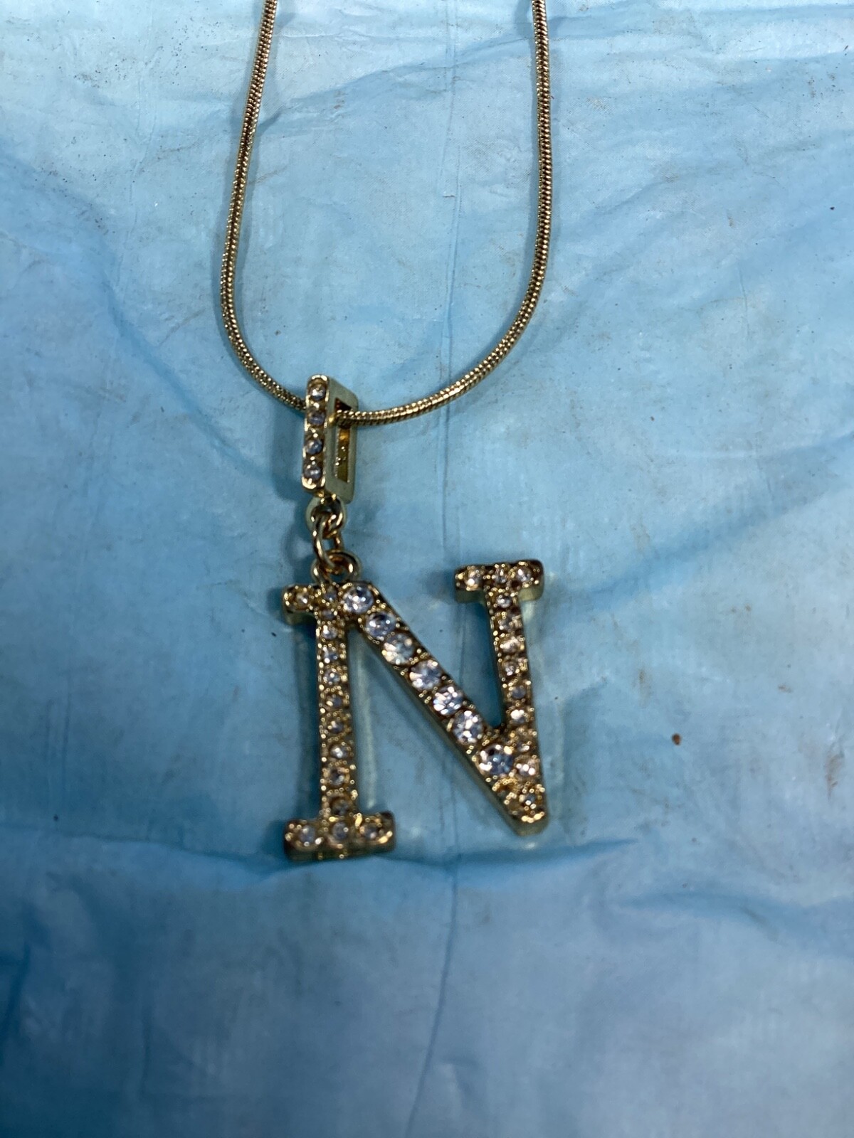 Men’s Gold Finish Stones Fashion Dressy/Casual Hip Hop Alphabet Charm