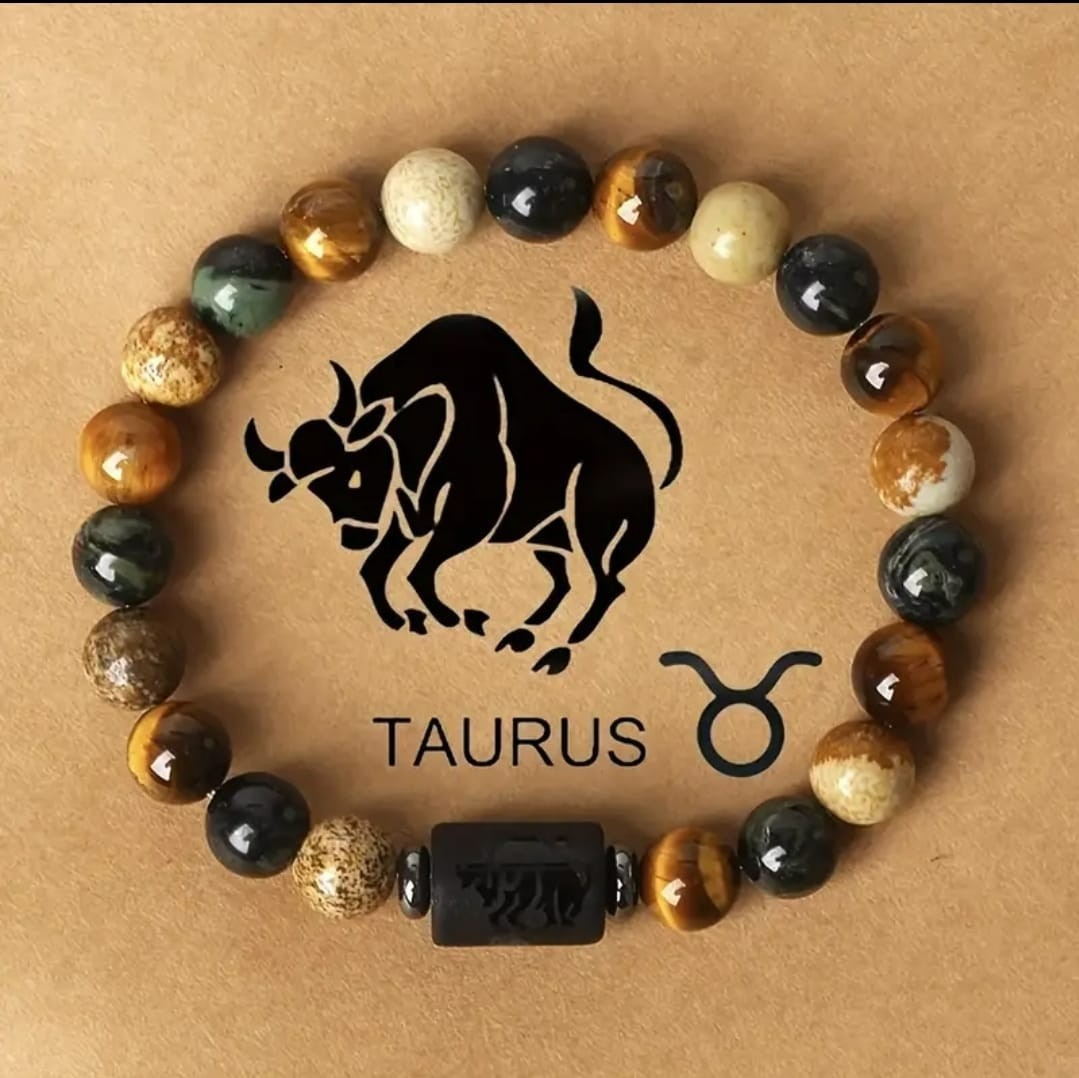 Zodiac Sign Bracelet – Handmade Triple Protection – 12 Constellations Gift