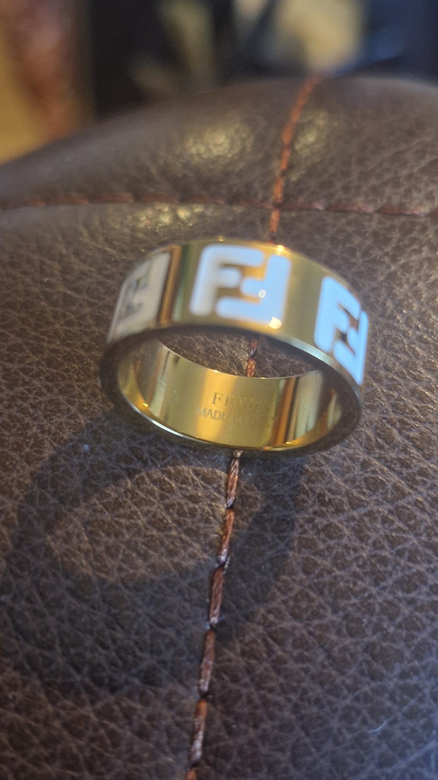 Women’s Fendi Ring Size M with FENDI made in Italy inside