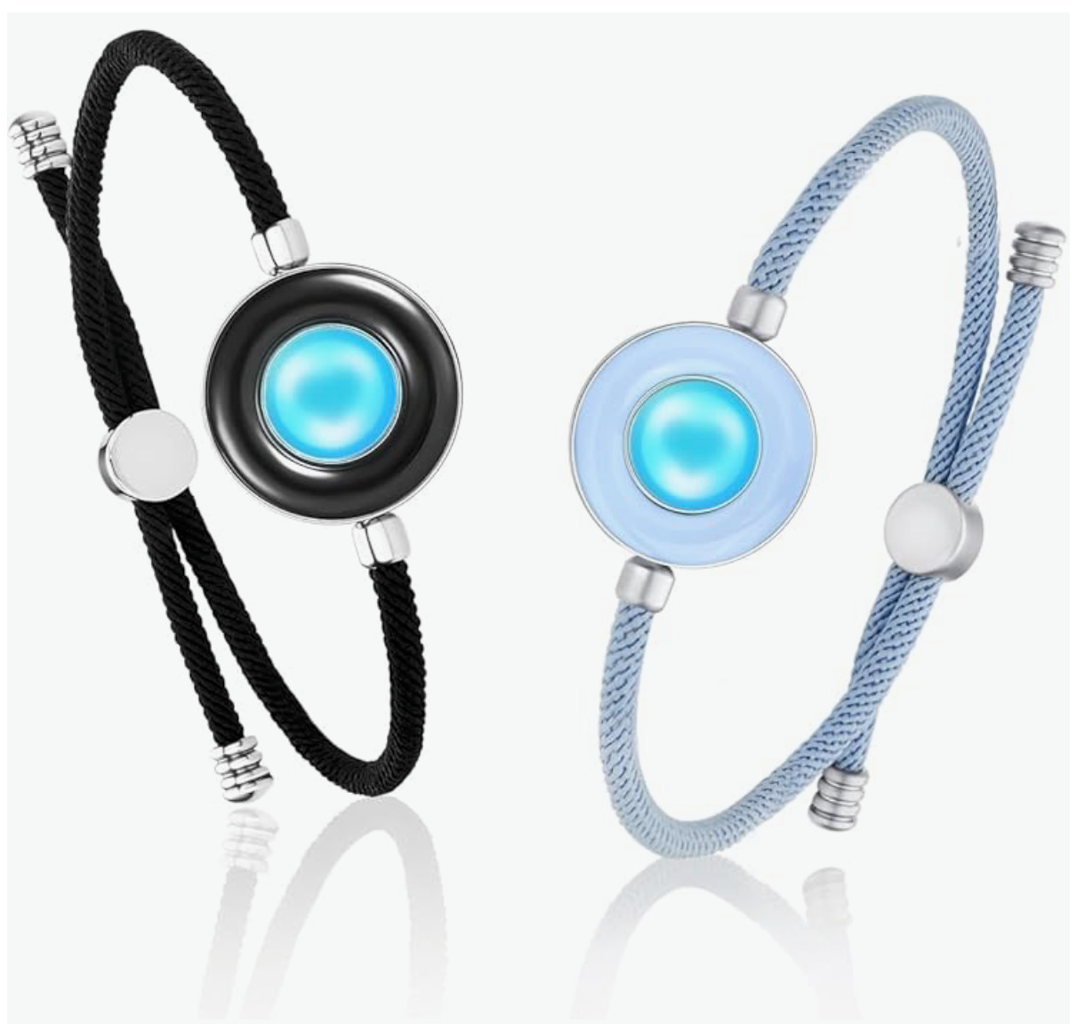 Long Distance Touch Bracelets Smart Bluetooth Vibration Light Up Set for Two❤️
