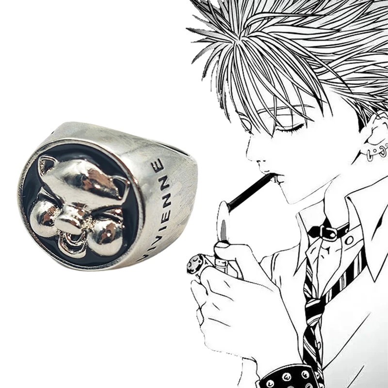 Anime NANA Okazaki Shinichi Cosplay Ring Alloy Adult Unisex Kawaii 18mm