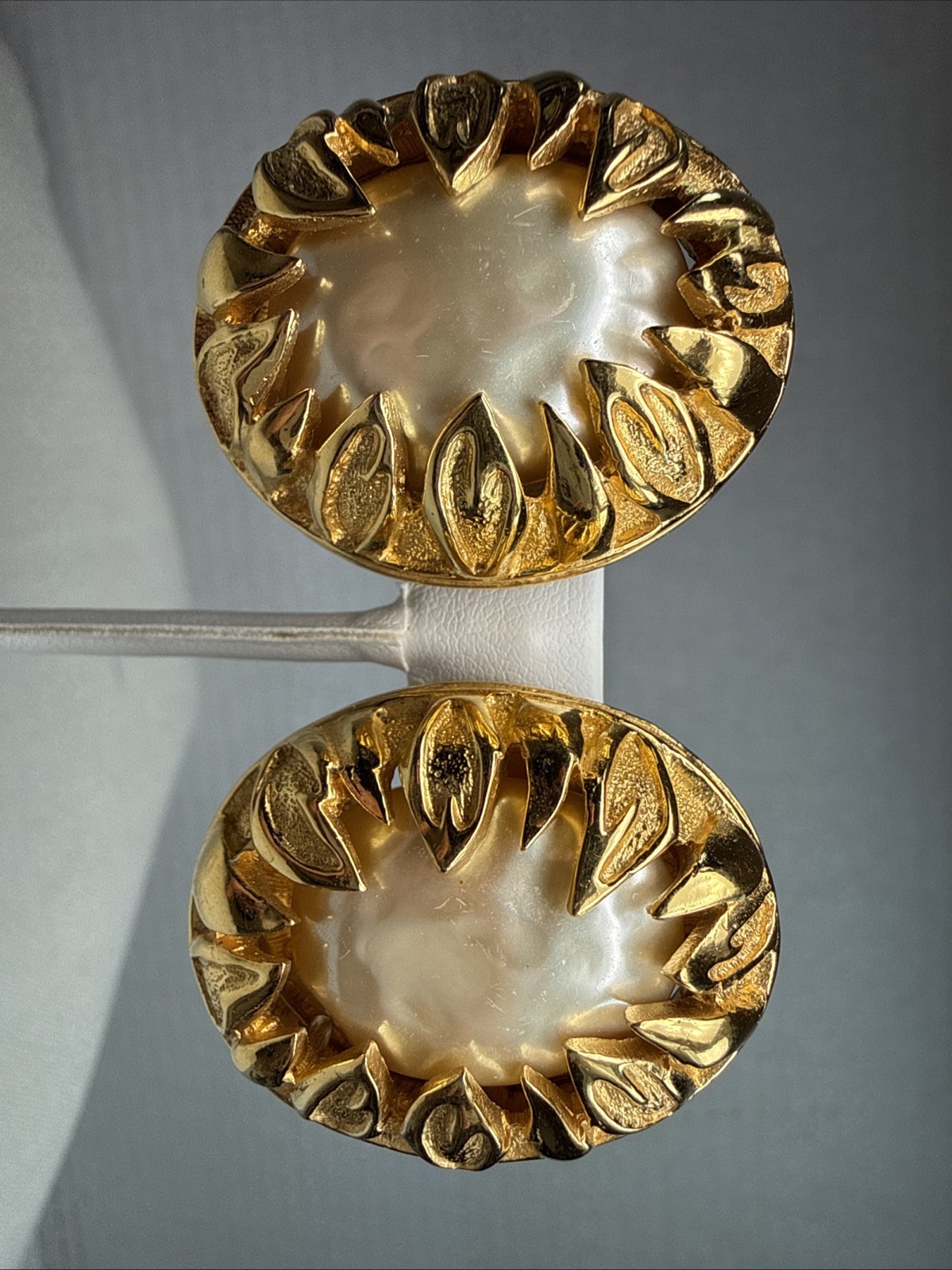 Fendi Faux Pearl Clip On Earrings Stunning!!