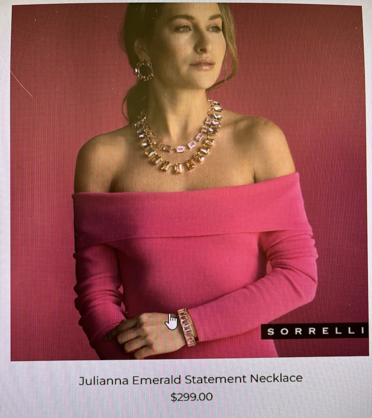 Sorrelli Juliana Emerald Statement Necklace NWT $299.00
