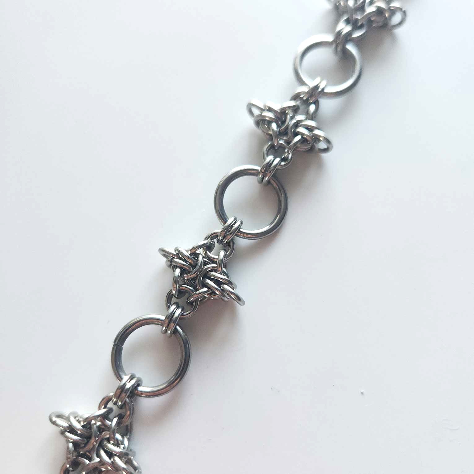 Goth chunky silver choker necklace with spikes