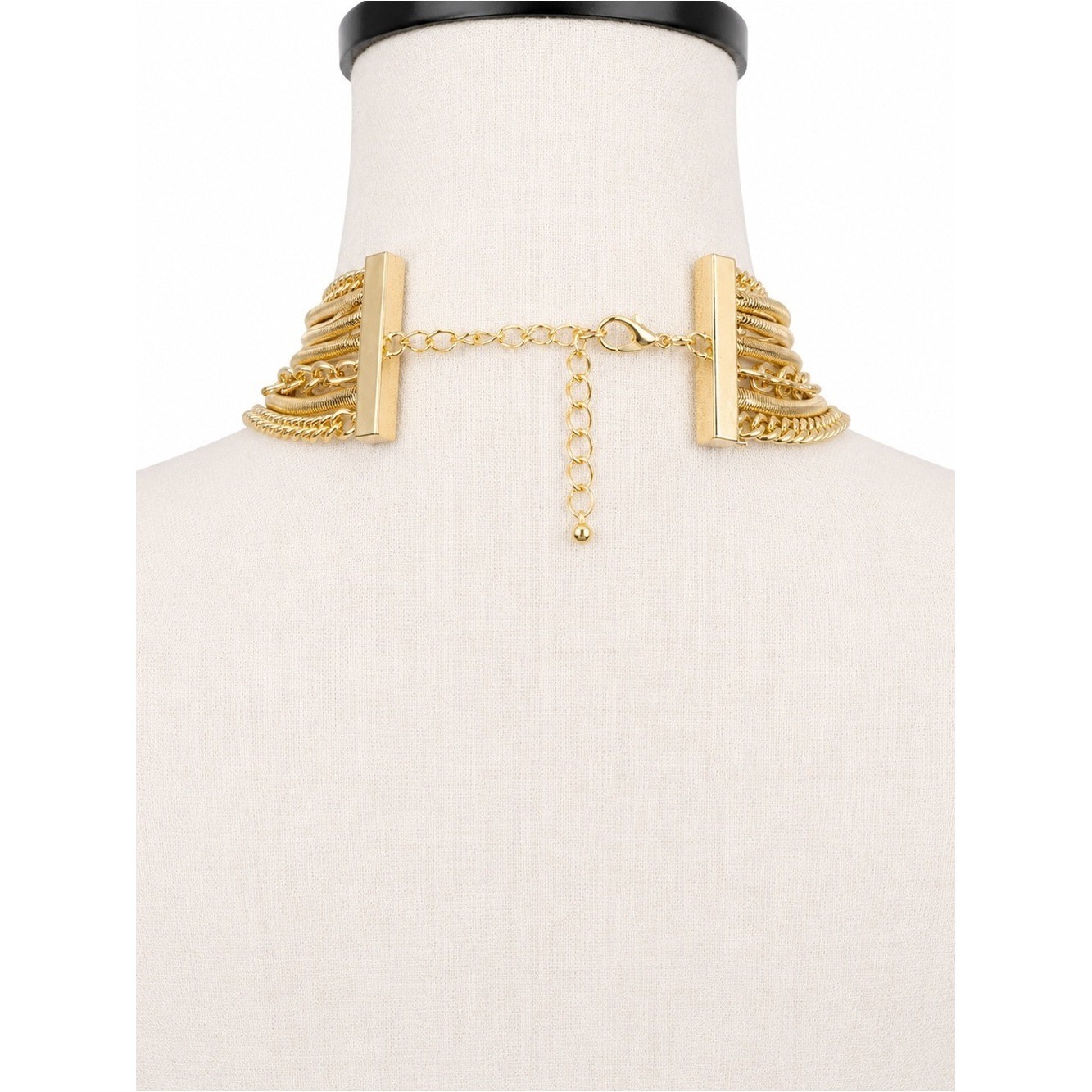 Heavyweight Sunflower Statement Necklace Gold Tone Multi-Strand Tassel Choker