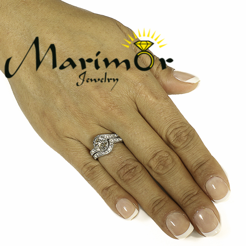 2.25 Ct Round Cubic Zirconia Stainless Steel 316 Wedding Band Ring Set Sz 5-10