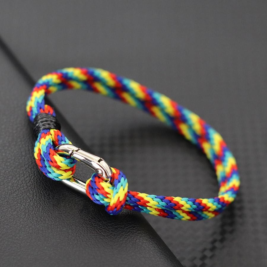 Handmade Men’s Rope Bracelet – Nautical Beach Wrap, Gift Fabric Pulsera