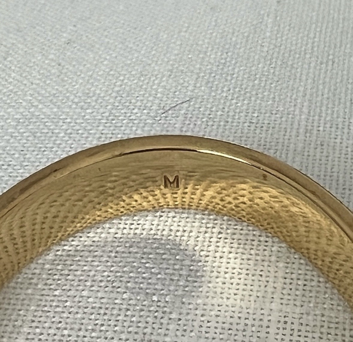 Fendi Blue Enamel Gold Tone Band Ring Size and bangle M. Made in Italy
