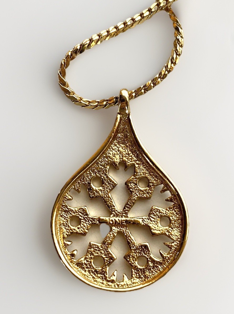 Vintage Gold Tone Monet 4 Seasons Necklace 4 Layered Strands, Signed