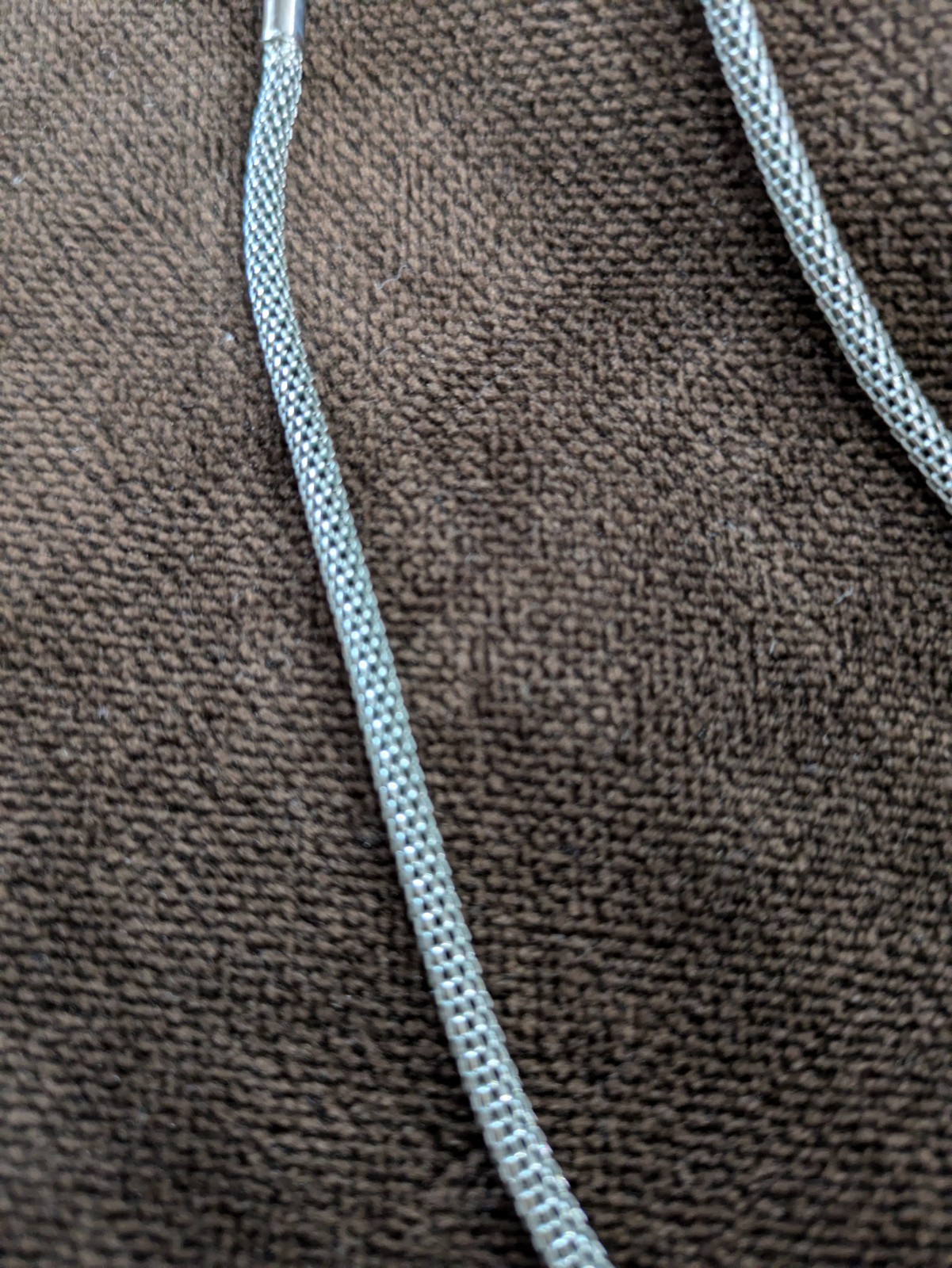Snake Chain With Simple Sliding Charm/Pendant Adjusts From 16 In To 19 In.