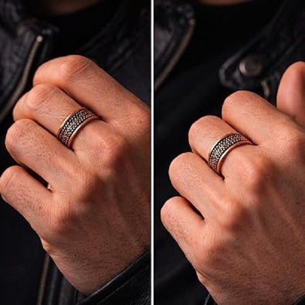 Solid Pure Copper Magnetic Adjustable Free Size Healing Ring, Handmade