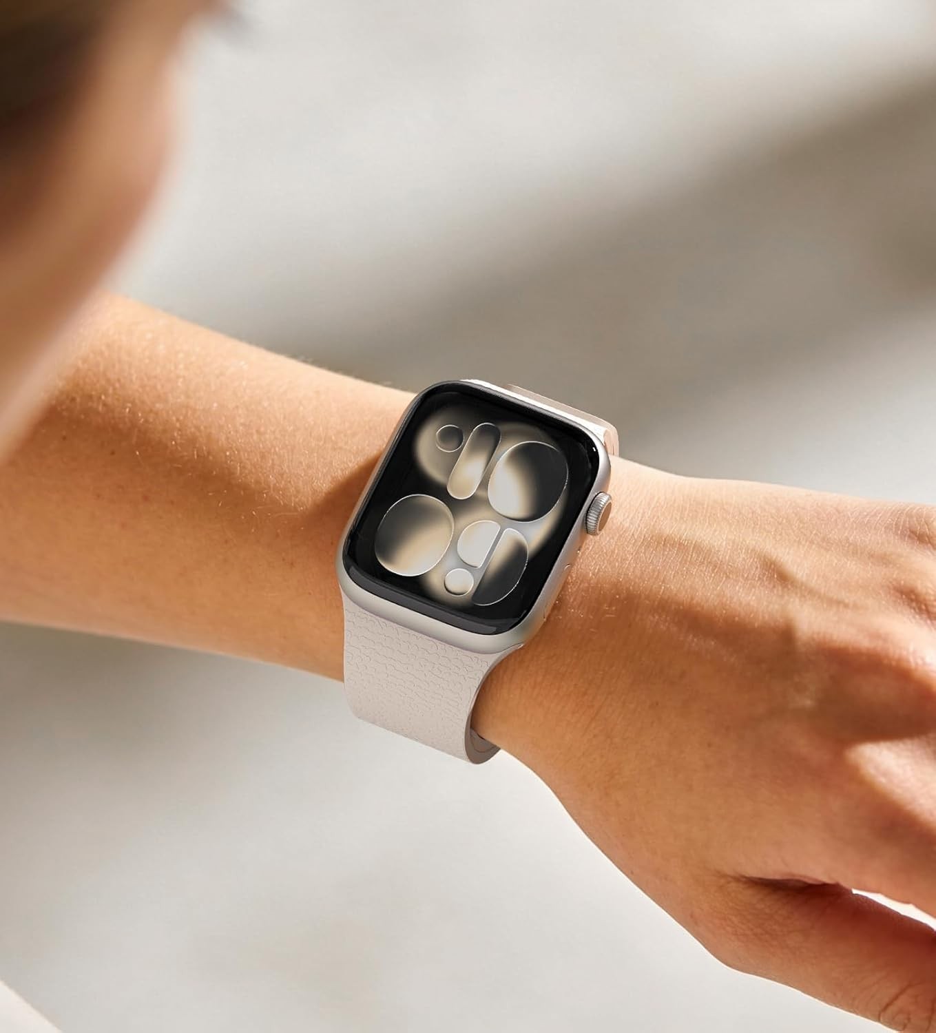 Magnetic Silicone Watch Band Fits Apple Watch 42 41 40 38 Starlight