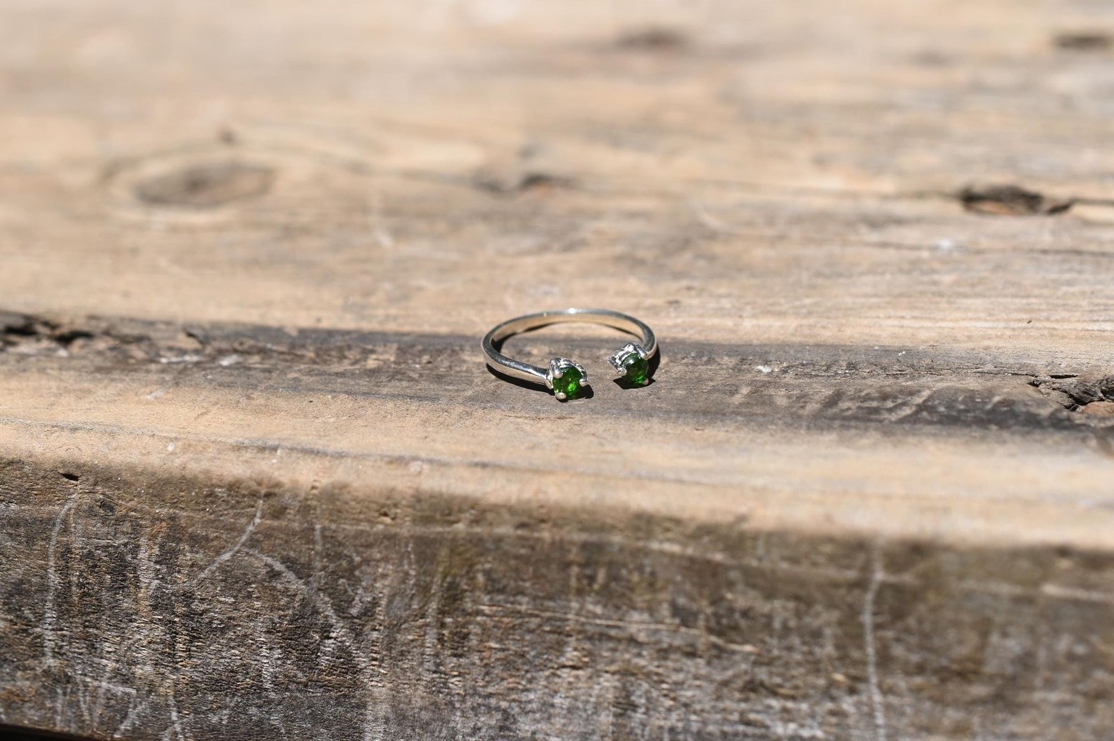 Chrome Diopside ring size 5 in 925 sterling silver
