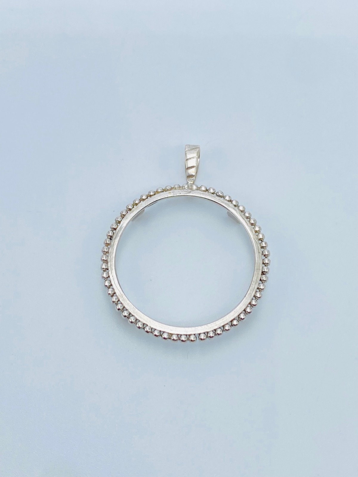 925 Solid Sterling Silver Round Pendant Blank Bezel Holder Coin Handmade