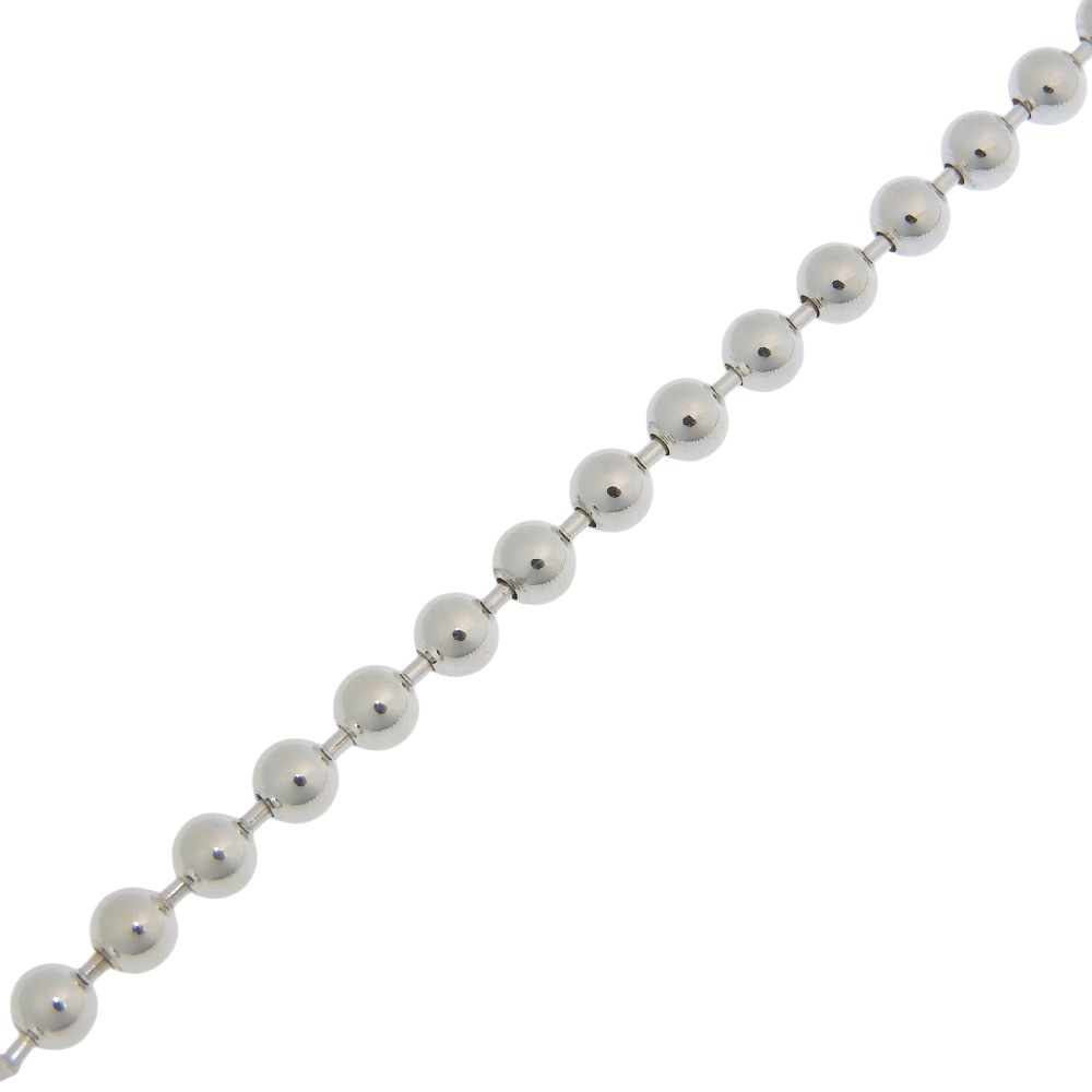 Gucci Interlocking Ball Chain Necklace Silver 925 Unisex 32.9g 50-55cm