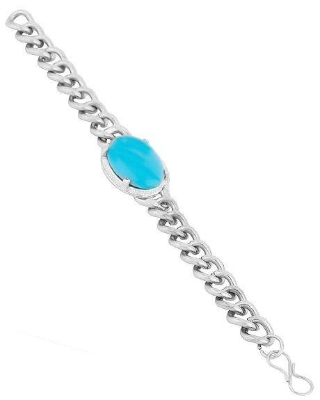 Salman Khan Turquoise Sliver Brass Bracelet for Men