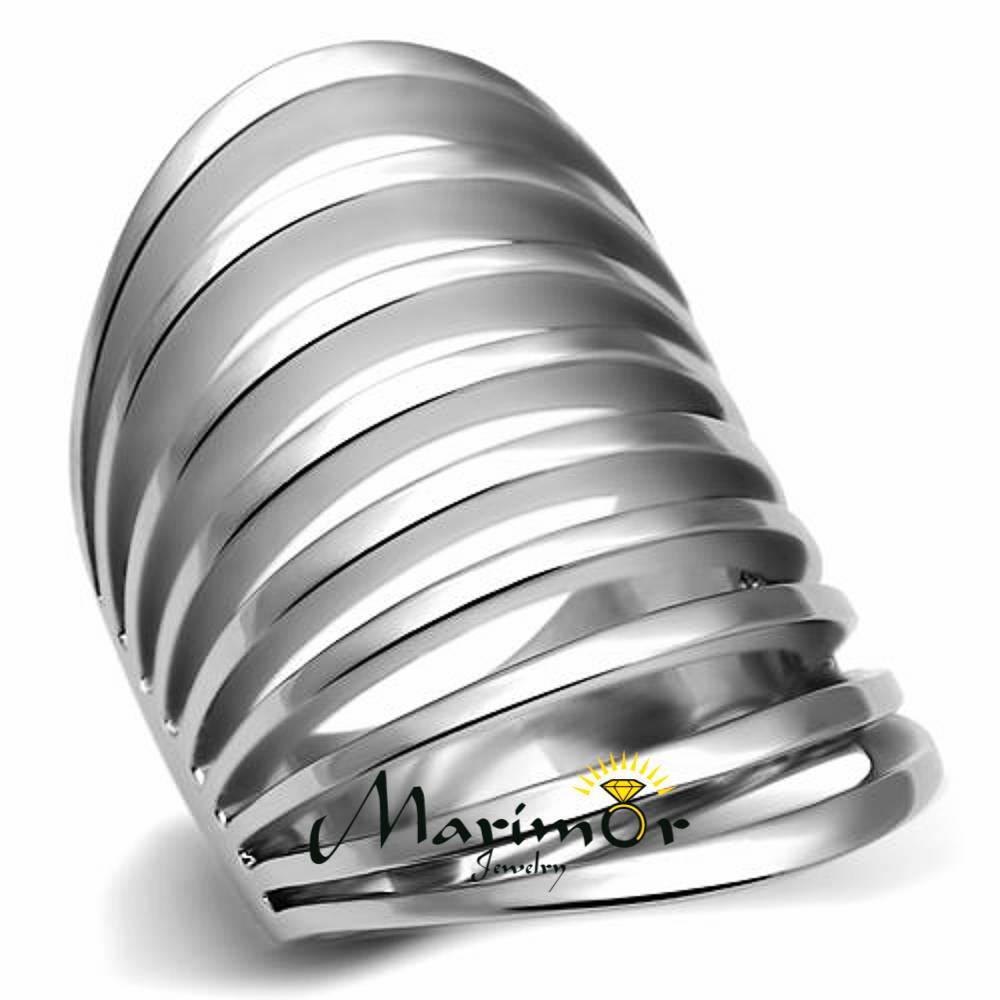 33mm Wide Solid Stainless Steel High Polished Fashion Ring Women’s Size 5-10